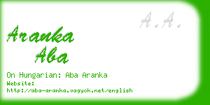 aranka aba business card